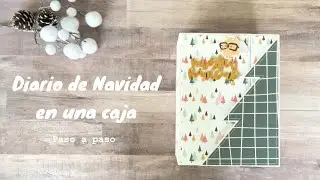 Diario de Navidad en una caja (December daily in a box). Tutorial scrapbooking.