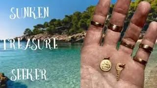 Underwater diving gold metal detecting! A golden key and lots of old rings! 🔑🥰🥰