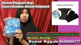 Review Pampers Bayi Insert Bamboo Cloudy Babyland, Katanya Bisa Cuci Ulang???