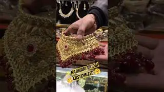 💵Buy now👇🏻Rajhvari customized bridal✨ set with earrings Bindia jhumor🤗 #bridal