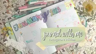 a cottagecore bunny garden themed journal 🐰 cozy journal with me | january 2023