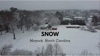 Snow In Moyock, North Carolina // DJI mini 2