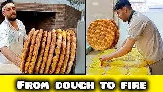 From Dough to Fire: The Incredible Art of Making Authentic Iranian Barbari Bread! 🇮🇷🔥