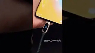 Baseus LED Display USB Type C Cable  5A Fast Charging Charger  #shorts