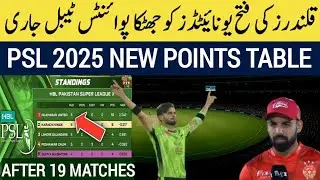 Points Table Psl 2025 Today After LQ vs IU Match 19 | psl 2025 points table | ISU vs LQ |Point Table