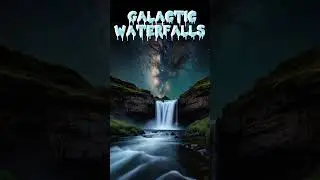Waterfalls of Stars: Beauty Without Borders   #waterfalls#space#galaxies#nature#starryskies