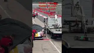 #doningtonpark number 95 crashed in Ferrari challenge