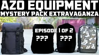 MYSTERY PACK EXTRAVAGANZA! Unboxing TWO Mystery Sample Backpacks from AZO EQUIPMENT! EPISODE 1 of 2