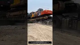 One Truck Carrying 4 Excavators at Once &ndash; Extreme Heavy Transport Power