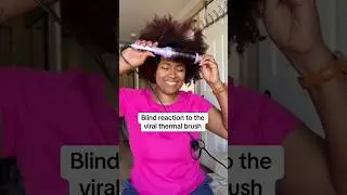 First time trying WavyTalk Thermal Brush on natural hair #wavytalk #thermalbrush #naturalhair