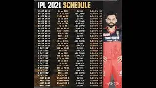 ## IPL 2021 Schedule🏏🏏🏏🏏🇮🇳🇮🇳