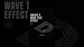 Create Wave Effect on Photo in Adobe Illustrator | Wave Text & Line Effect Tutorial 🌊