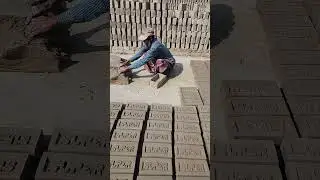 Clay Bricks Process #amazing #soil #madebyhand #clay #workers #muddy #brick #shorts