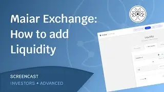Screencast I Maiar Exchange: How to add Liquidity