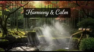 Tranquil Zen Candle Light Bamboo Fountain and Water Glow for Healing Meditation Sleep Serenity Calm