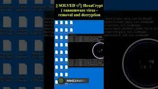 HexaCrypt ( ransomware virus #shorts #trending #HexaCrypt #ransomwarevirus
