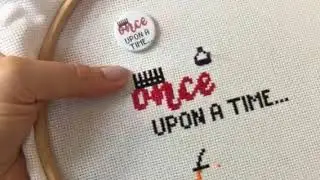 How to backstitch on aida [Fantasy Fairytale Pattern]