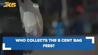 Who collects the fee for reusable plastic and paper bags?: KING Question
