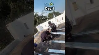 Solar Installation Day 1 ⚡☀️ #Shorts #rejoysolar