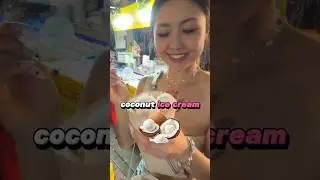 $1 Coconut Ice Cream 🥥🍦 in Bangkok, Thailand 🇹🇭 #streetfood