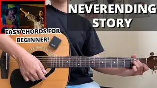 Never Ending Story - Stranger Things (Guitar Tutorial) No Capo! Easy Chords For Beginner!