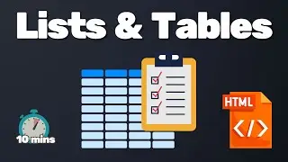 HTML Lists & Tables Tutorial