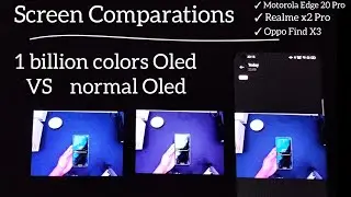 Screen Comparations : 1 Billion color Oled vs Normal Oled