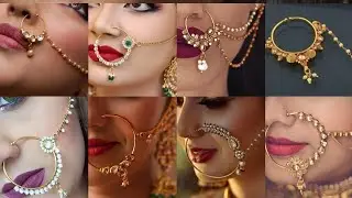 Bridal Nose Ring Design Images / Bridal Nath Design Images/ Beautiful Gold Nose Ring Design Images