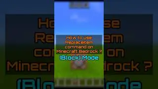 How to use Replaceitem command on Minecraft - Part 2