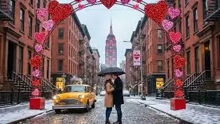 Free Stock Video | Couple Kiss Valentine&rsquo;s Street New York City
