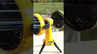 Outdoor Fan, Multi-Angle Rotating,4Speed Adjustable, Long-Lasting, LED Light 2-Brightness Adjustable