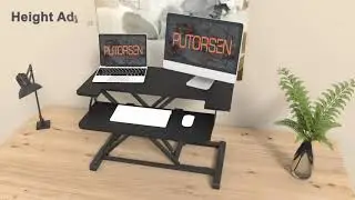 PUTORSEN Standing Desk Converter with Height Adjustable &ndash;  32 inch Stand Up Desk