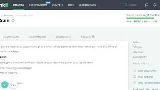 A Very Big Sum   HackerRank Java Code