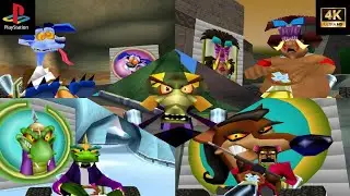Crash Team Racing (CTR) All Bosses | PS1 | Gameplay | 4K UHD❗❗❗