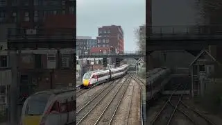 #lner #train is leaving LCN Lincoln Central Railway Station on Sunday 23rd of March #2025 bridge pov