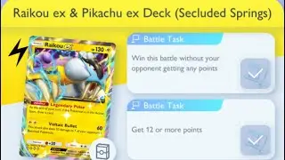 Pok&eacute;mon TCG Pocket - Raikou ex & Pikachu ex Deck (Secluded Springs) | Flawless Victory Mission