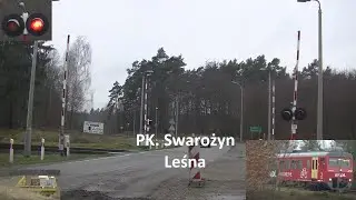 Prezentacja Przejazdu Kolejowego Ul. Leśna Swarożyn. Grudzień 2022 (2 PRZELOTY)