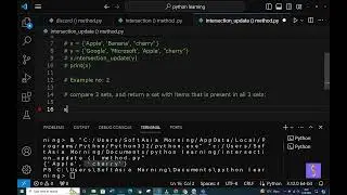 (SY) intersection_update() set method in python