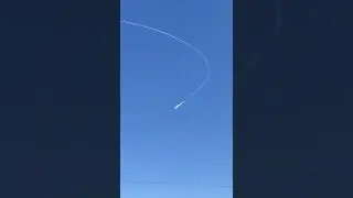 Fighter over the DPR at the moment of clap