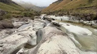 Marble Baths in the Drakensburg overview (4K video)