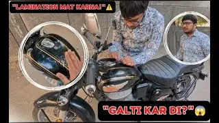 8–10 Mahine Baad Bullet 350 Ki Lamination Khud Remove Ki 😱| Paint Damage Hua Ya Showroom Jaisa#viral