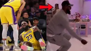 Lebron Forgets He Was Supposed To Be Injured