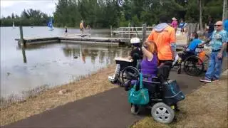 Jennifer Adams Adaptive fishing at the Memorial Rehab Adaptive Sports Expo