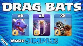 TH14 DRAGON + DRAGON RIDER + BAT SPELL attack strategy!!BEST ATTACK STRATEGY for TOWN HALL14 (EASY)
