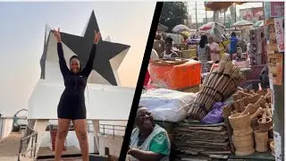 THE BLACK STAR SQUARE OF GHANA | EXPLORING THE MAKOLA MARKET | MARKET VLOG