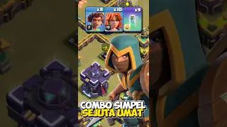 Serangan Simpel Th 15 !! Rc Walk Root Rider + Valkyrie #clashofclans #shorts #viralvideo