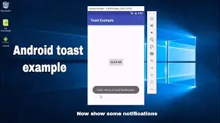 Android Toast Example in android apps using android studio