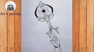 Lord Kartikeya hand sketch II murugan vel drawing II Art n journey drawing