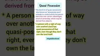 𝐌𝐞𝐚𝐧𝐢𝐧𝐠 𝐨𝐟 𝐐𝐮𝐚𝐬𝐢-𝐏𝐨𝐬𝐬𝐞𝐬𝐬𝐢𝐨𝐧 ✍️ #jurisprudence #shorts #youtubeshorts #law