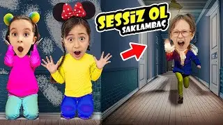 KARANLIKTA SAKLAMBA&Ccedil; !! BAHAR BANU ALYA VE ESMA İLE EL FENERİ İLE SAKLAMBA&Ccedil; OYNADIK !! 